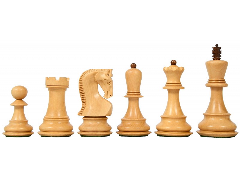 Zagreb boxwood/palysander 4" chess pieces 